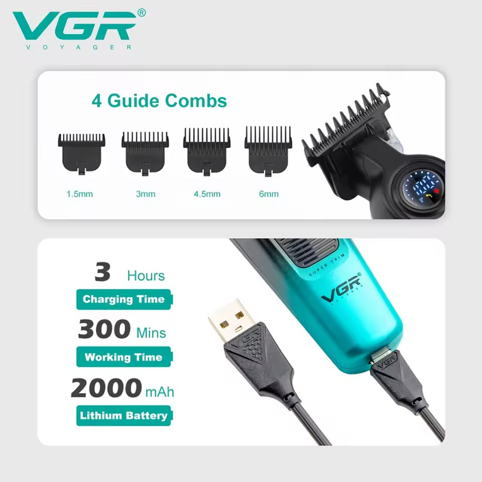 V-996 Rasuradora VGR de caballero negra recargable