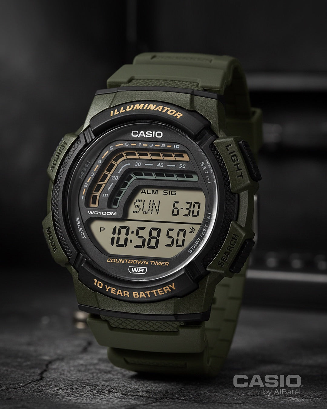 WS-1800 Reloj Casio de hombre correa de resina digital