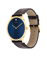 0607743 Reloj Movado Signature de hombre pulsera de cuero 40 mm