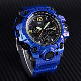1155 Reloj Skmei para Hombre Pulsera de Caucho Doble hora