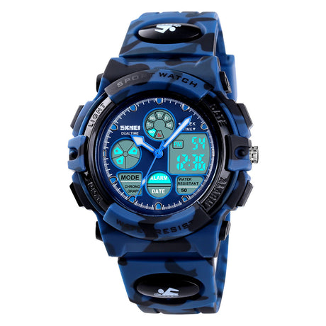 1163 Skmei Reloj para Niños Pulsera de Caucho Doble hora