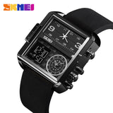 1584L Reloj Skmei para Hombre Pulsera de Caucho Doble hora