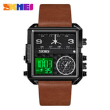 1584L Reloj Skmei para Hombre Pulsera de Caucho Doble hora