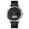 1652 Reloj Skmei para Hombre Pulsera de Cuero Doble hora