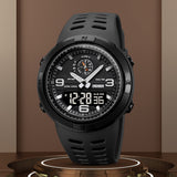 1655 Skmei Reloj para Hombre Pulsera de Caucho Doble hora