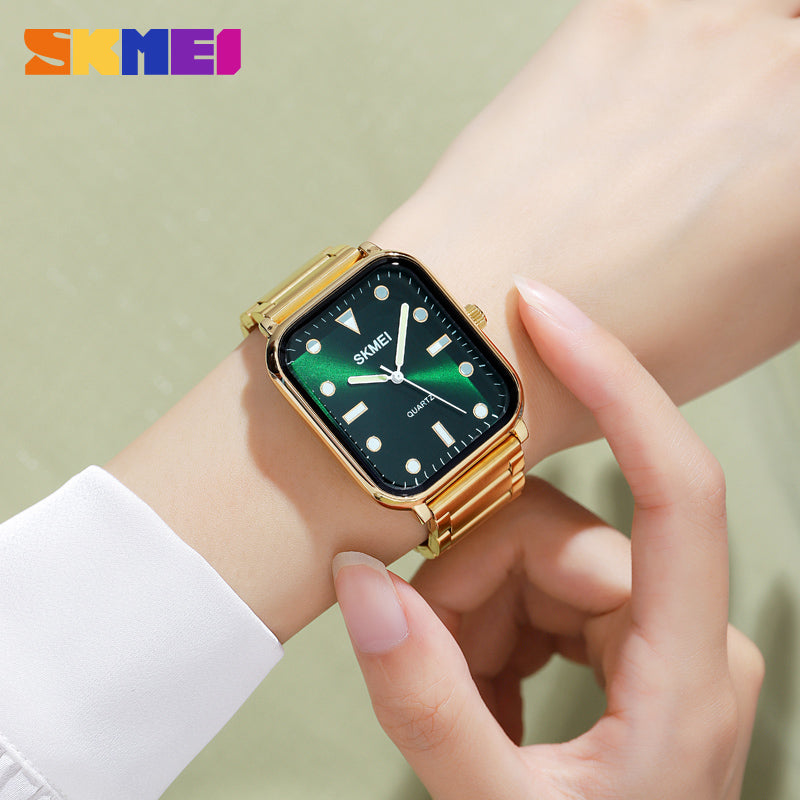 1955 Reloj Skmei para Mujer Pulsera de Metal Análogo