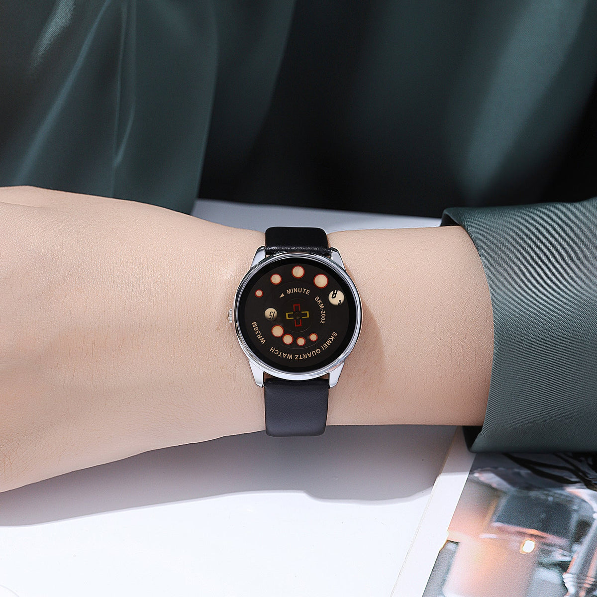 2002 Skmei Reloj para Hombre Pulsera de Cuero Análogo