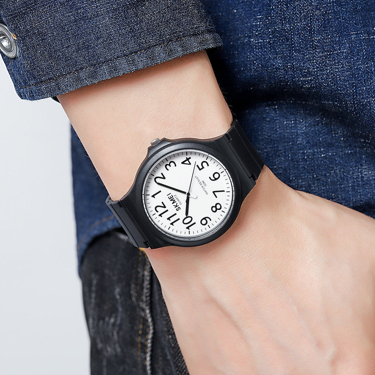 2108 Skmei Reloj para Hombre Pulsera de Caucho Análogo