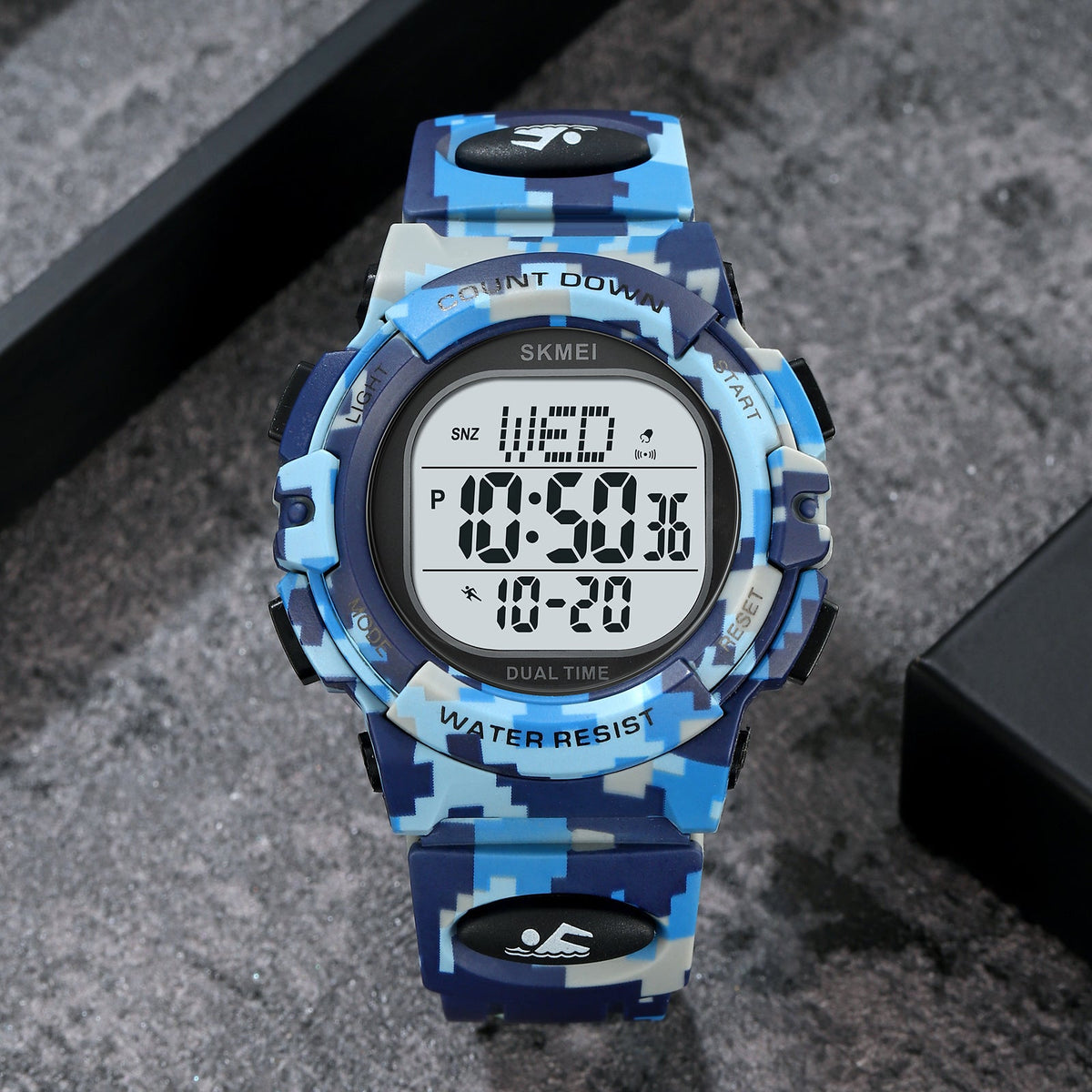 2164 Reloj Skmei para caballero pulsera de caucho