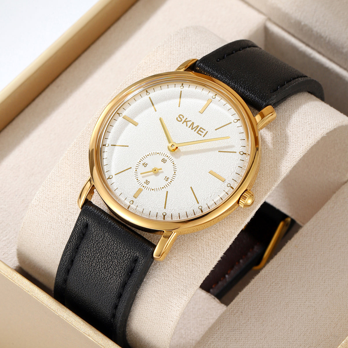 2308 Reloj Skmei para hombre pulsera de curo redondo