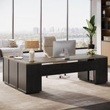 HOGA-HL0288 Escritorio en L Tribesigns de madera con gavetas