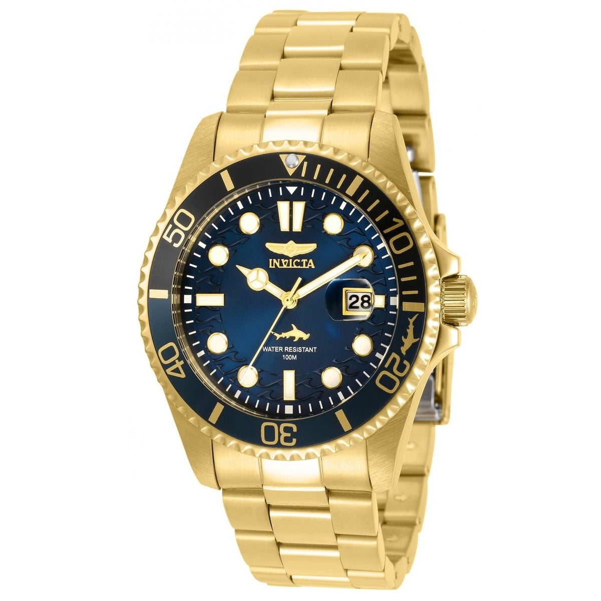 Reloj Invicta Aviator para caballero pulsera de metal 45mm
