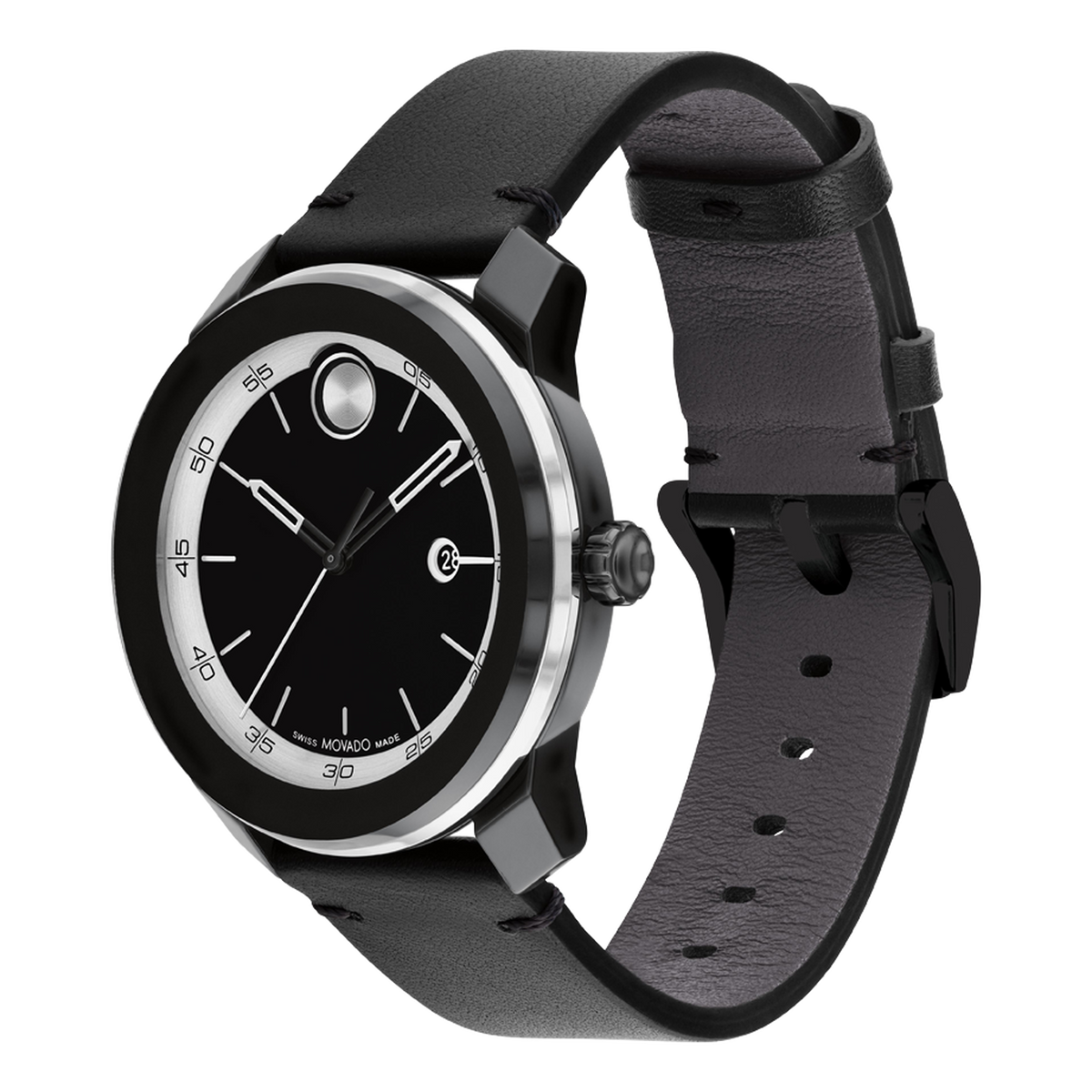 3601154 Reloj Movado Bold Tr90 de caballero banda de cuero
