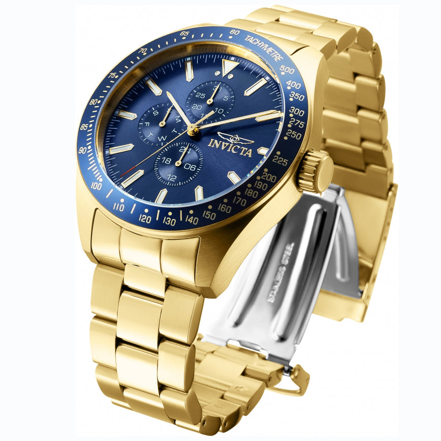 Reloj Invicta Aviator para hombre pulsera de metal 45 mm