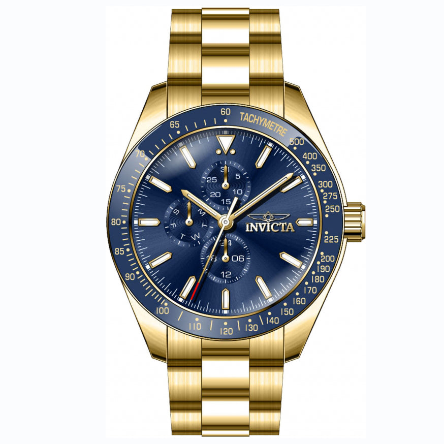 Reloj Invicta Aviator para hombre pulsera de metal 45 mm