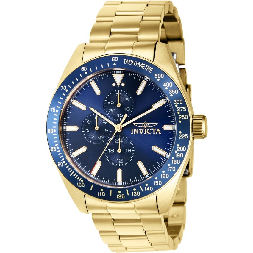 Reloj Invicta Aviator para hombre pulsera de metal 45 mm