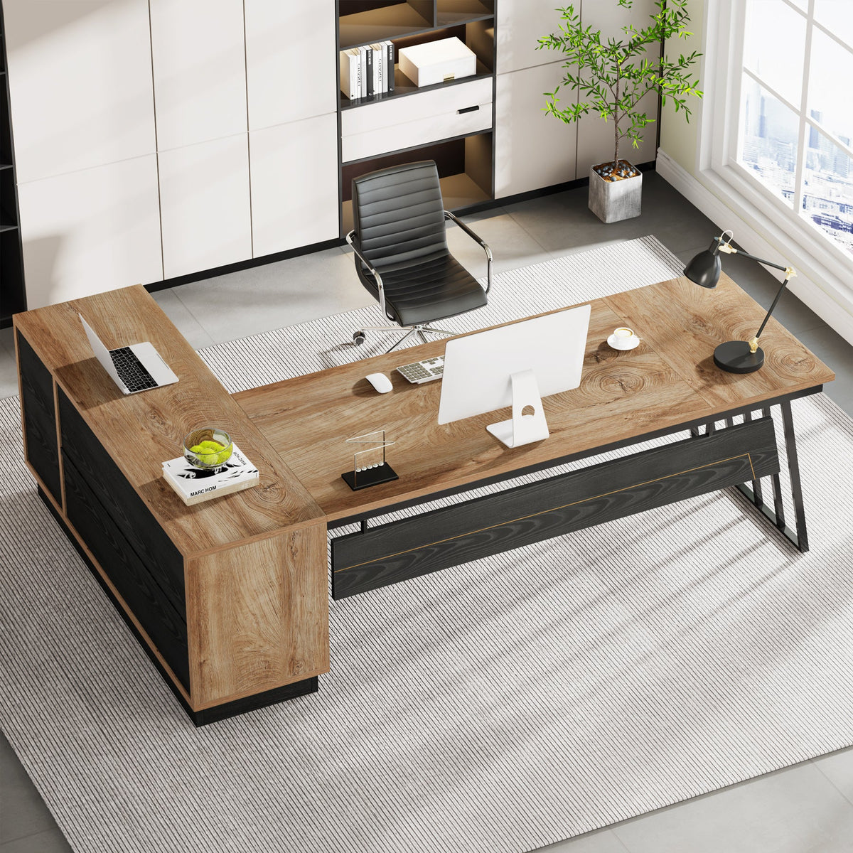 HOGA-JW1203 Escritorio Ejecutivo Tribesigns de madera