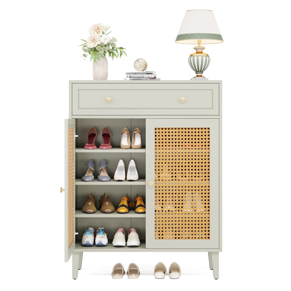 HOGA-F1880 Gabinete de almacenamiento Tribesigns multiusos zapatera