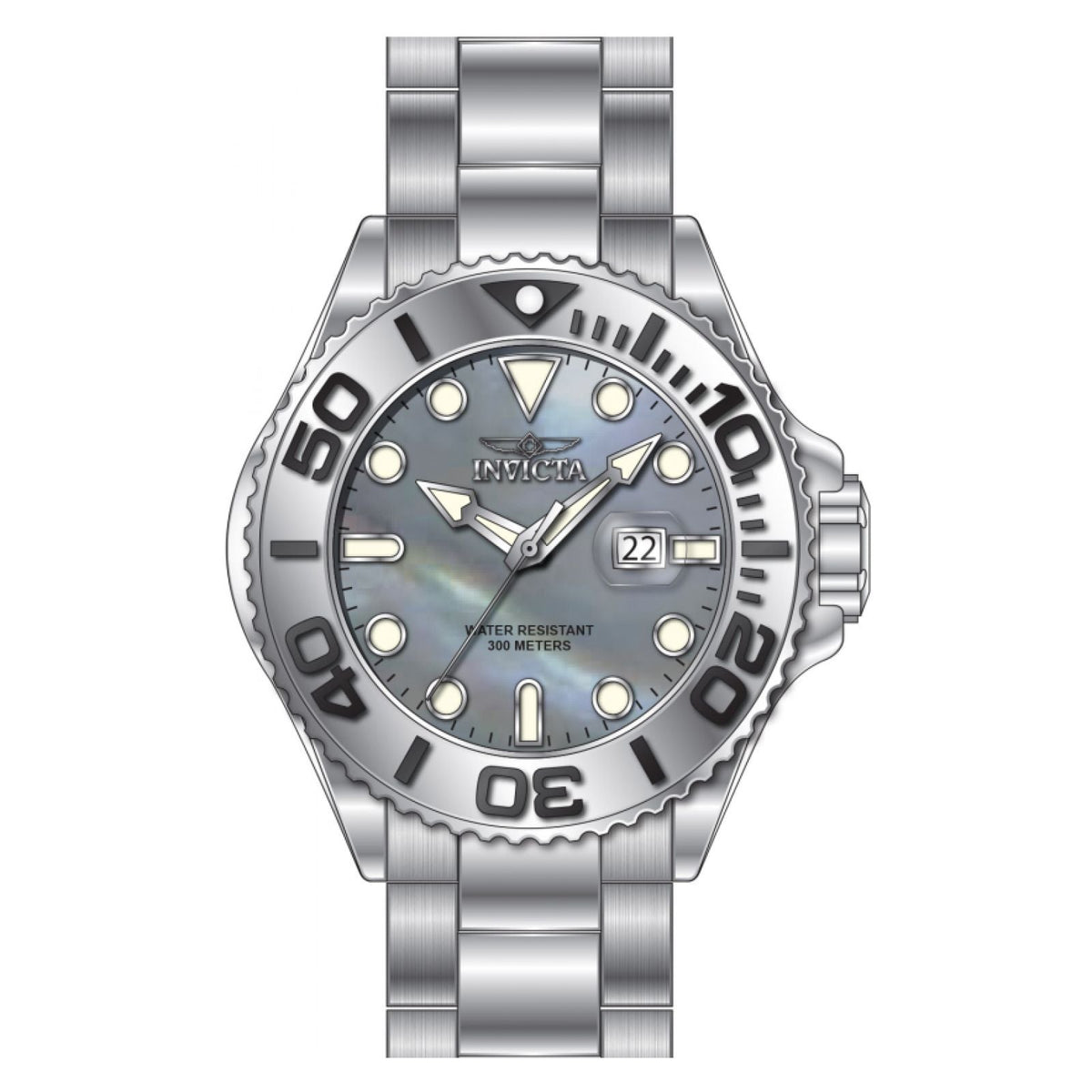 Reloj Invicta Grand Diver de hombre correa de metal 52 mm