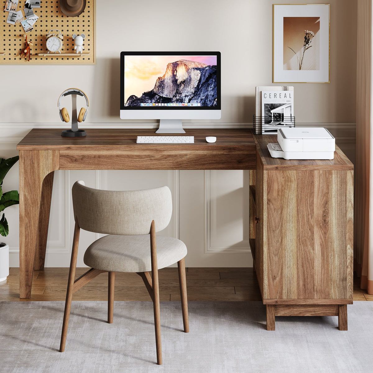 HOGA-XK00749 Escritorio L Tribesigns de madera MDF