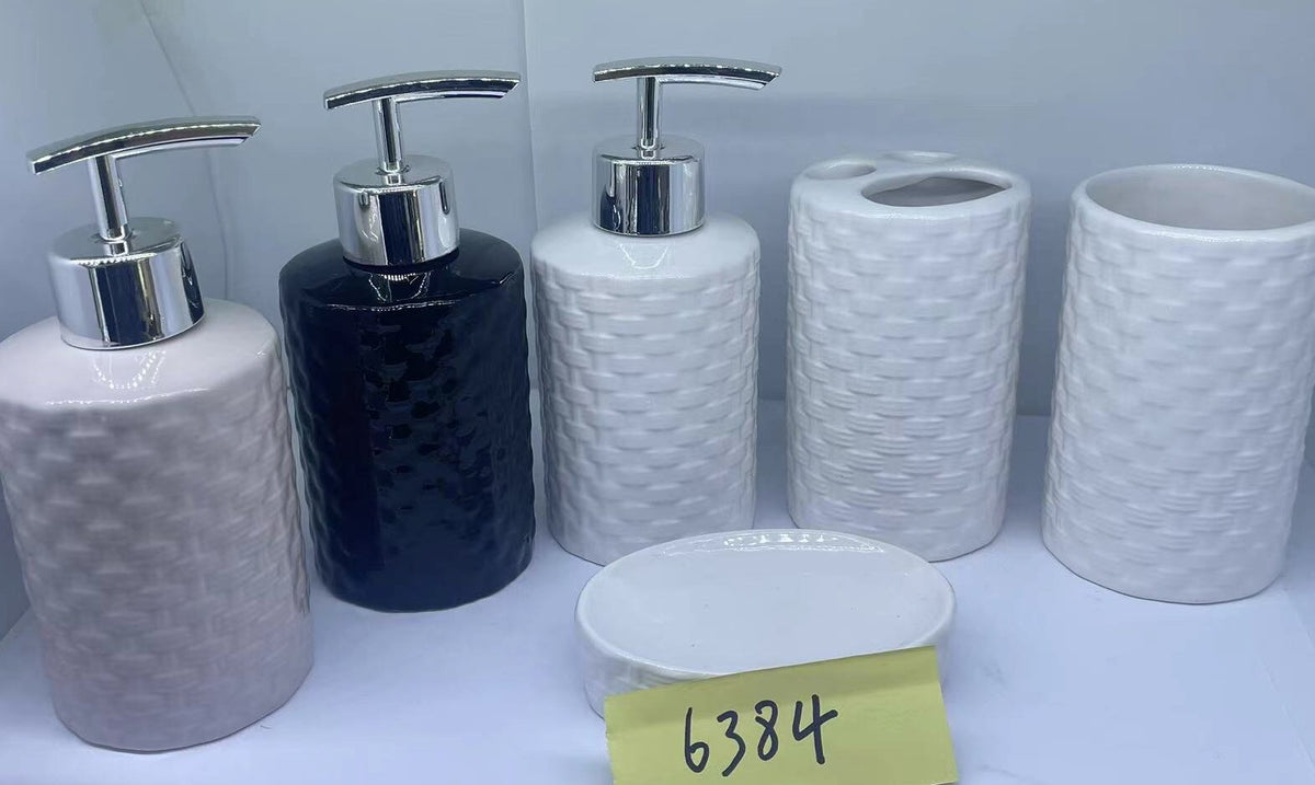 6384 Set de baño 6 piezas blanco
