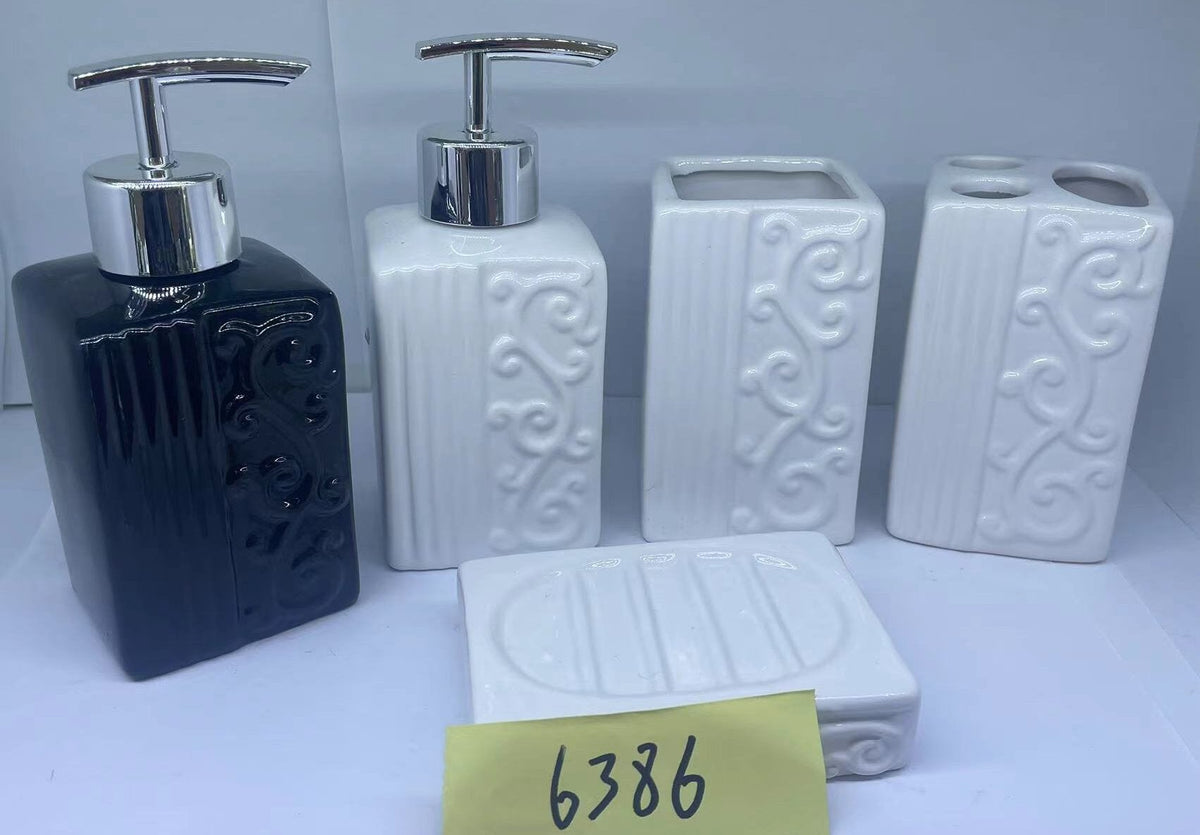 6386 set de baño cuadrado 5 piezas