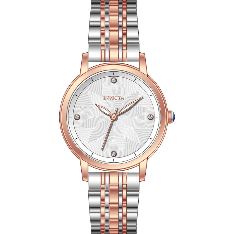 Reloj Invicta Wildflower de dama correa de metal 34 mm