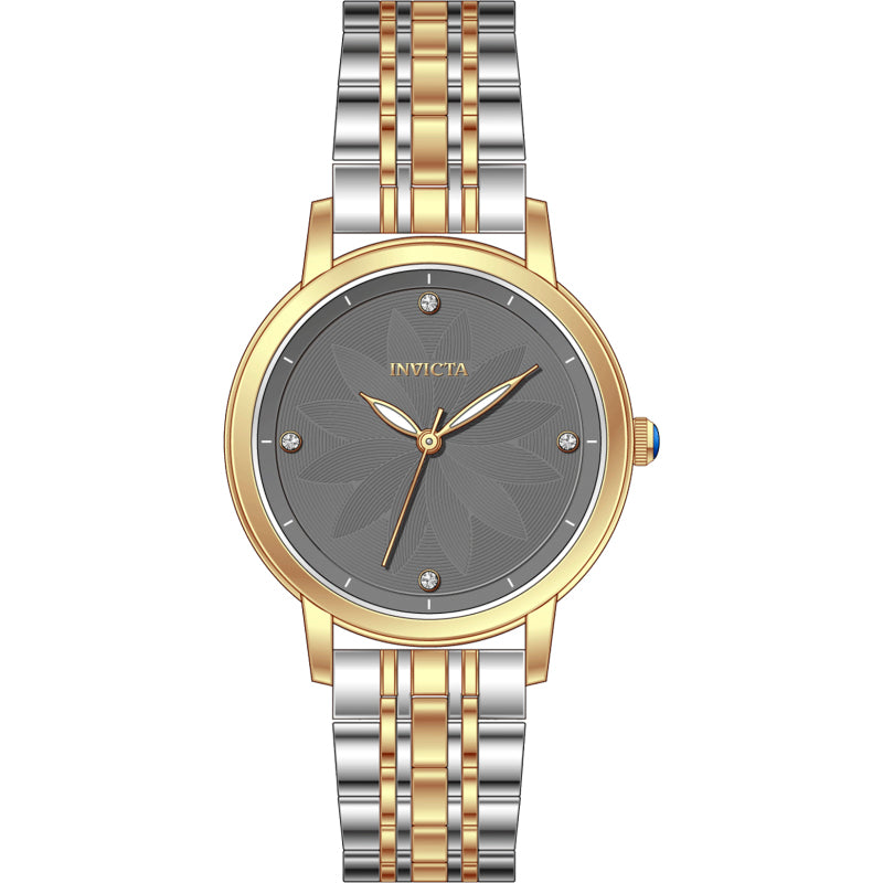 Reloj Invicta Wildflower de dama correa de metal 34 mm