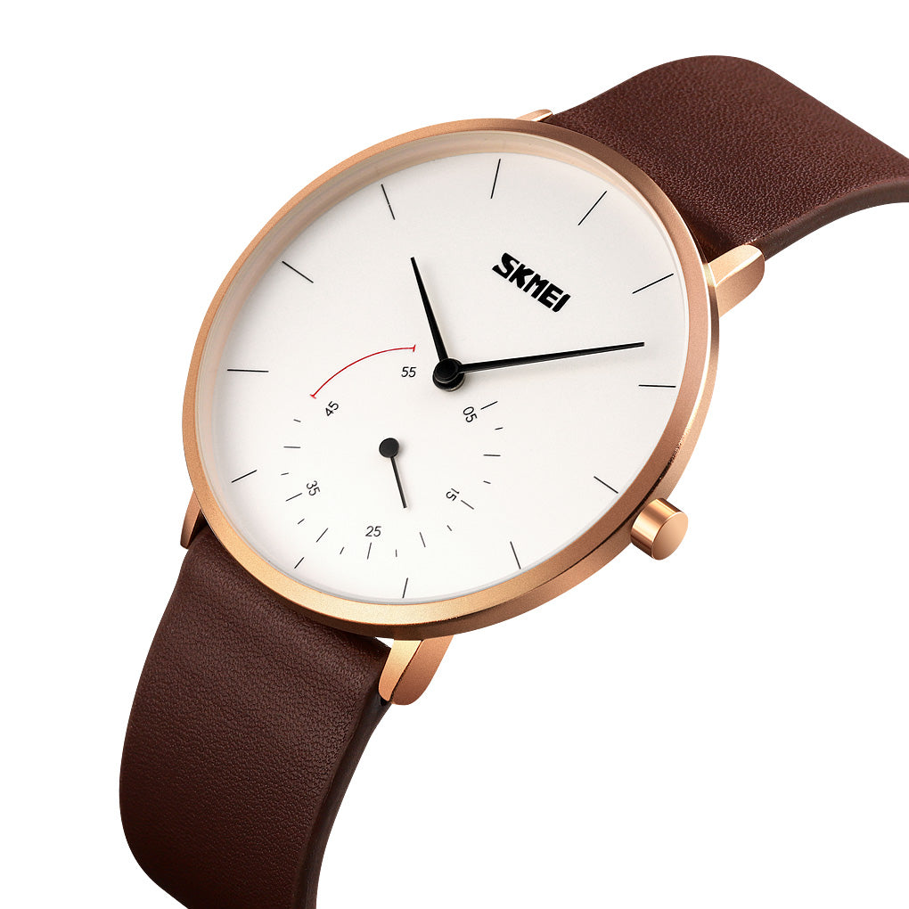 9213 Reloj Skmei para caballero pulsera de piel