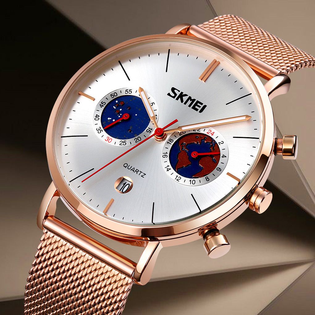 9231 Reloj Skmei para Hombre Pulsera Mesh Análogo
