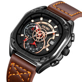 9313 Skmei Reloj Análogo Pulsera de Cuero para Hombre