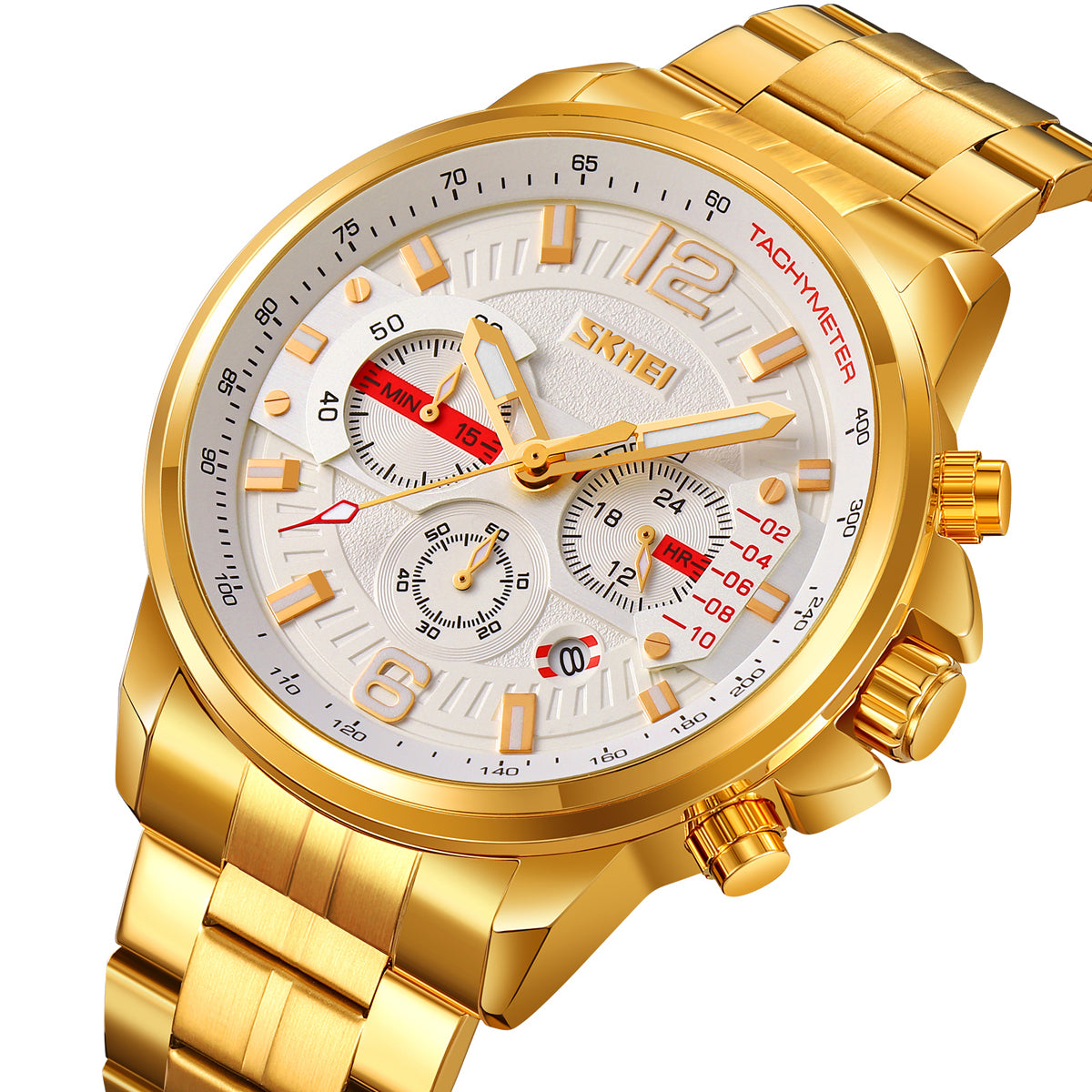 9332  Reloj Skmei para caballero pulsera de metal