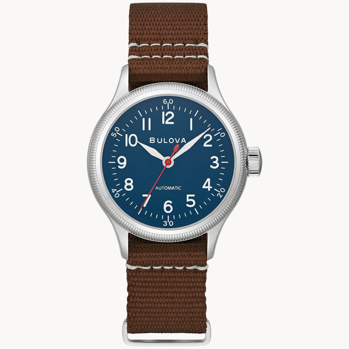 96A282 Reloj Bulova A-11 Hack Watch de hombre pulsera de tela