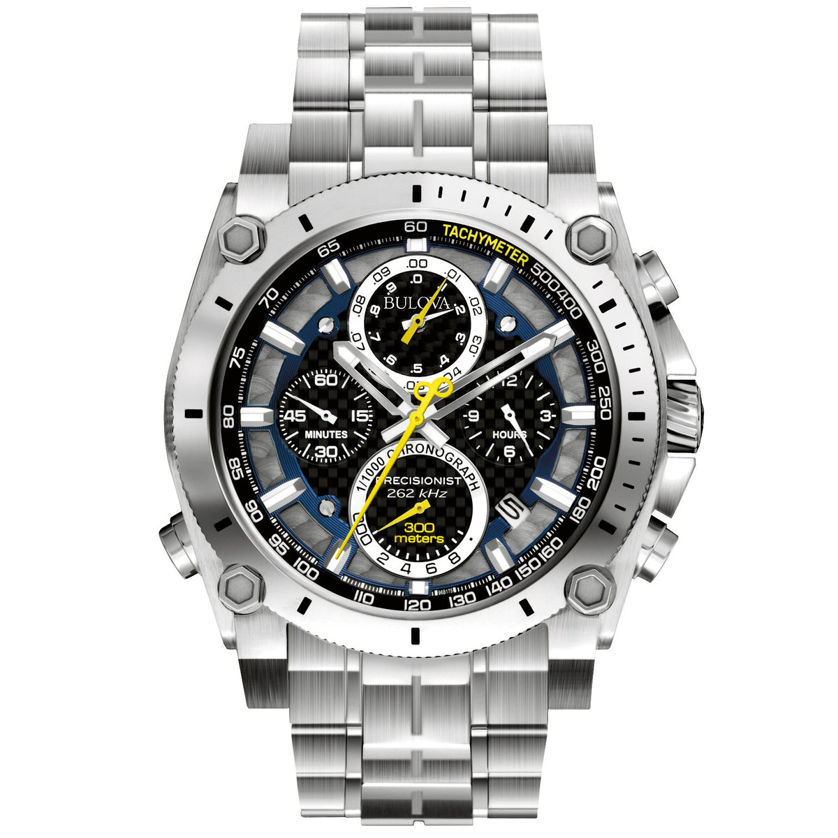 96B175 Reloj Bulova Icon de caballero correa de metal 46 mm