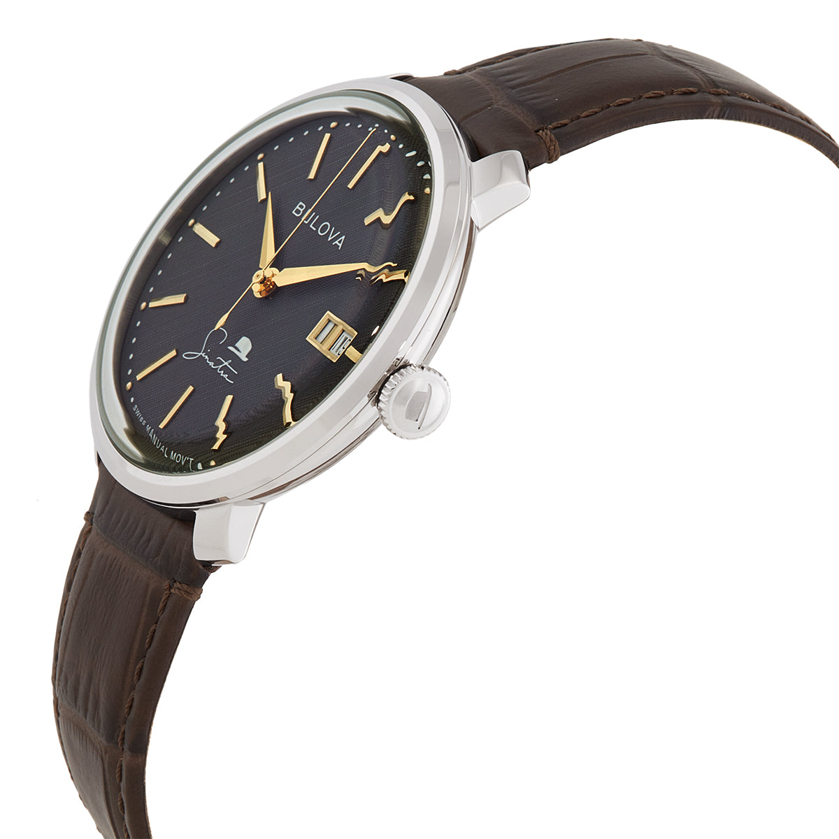 96B345 Reloj Bulova Frank Sinatra de hombre correa de cuero