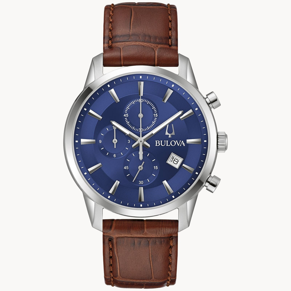 96B402 Reloj Bulova Sutton de caballero pulsera de cuero