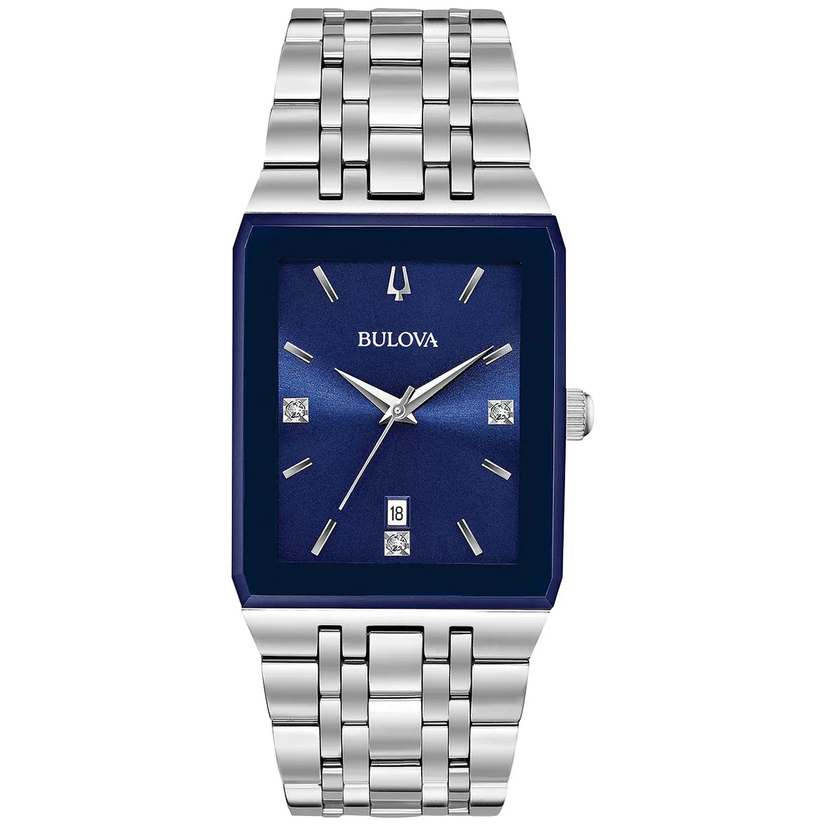 96D139 Reloj Bulova Quadra de hombre pulsera de metal 35 mm