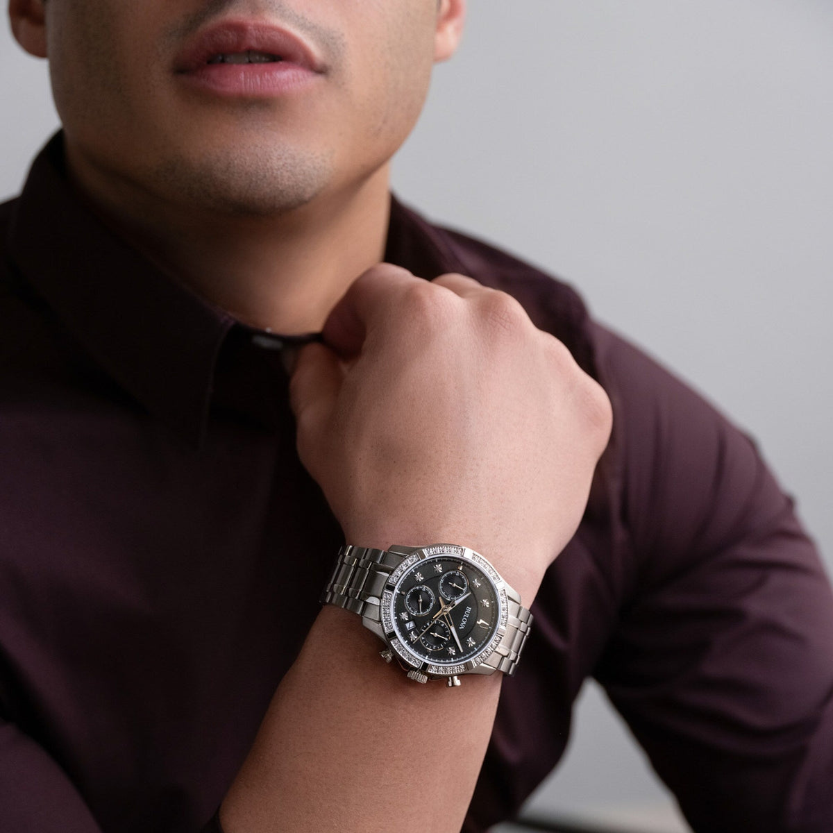 96J119 Reloj Bulova Classic Diamond de hombre correa de metal