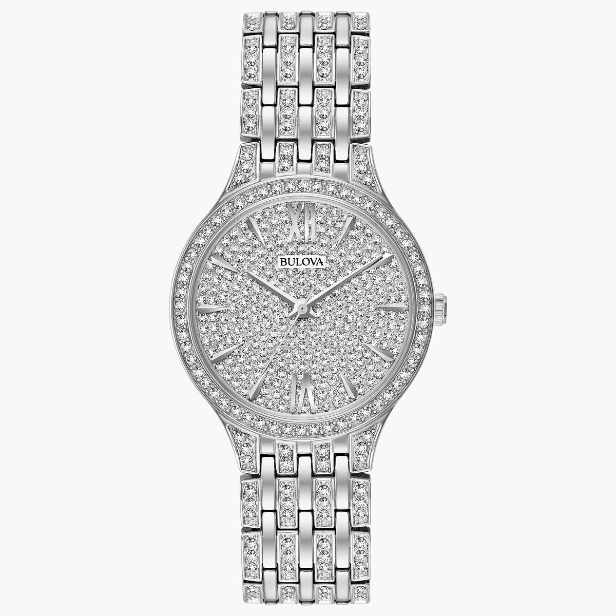 96L243 Reloj Bulova Phantom Crystal de mujer correa de metal