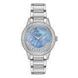 96L260 Reloj Bulova Crystal de mujer correa de metal
