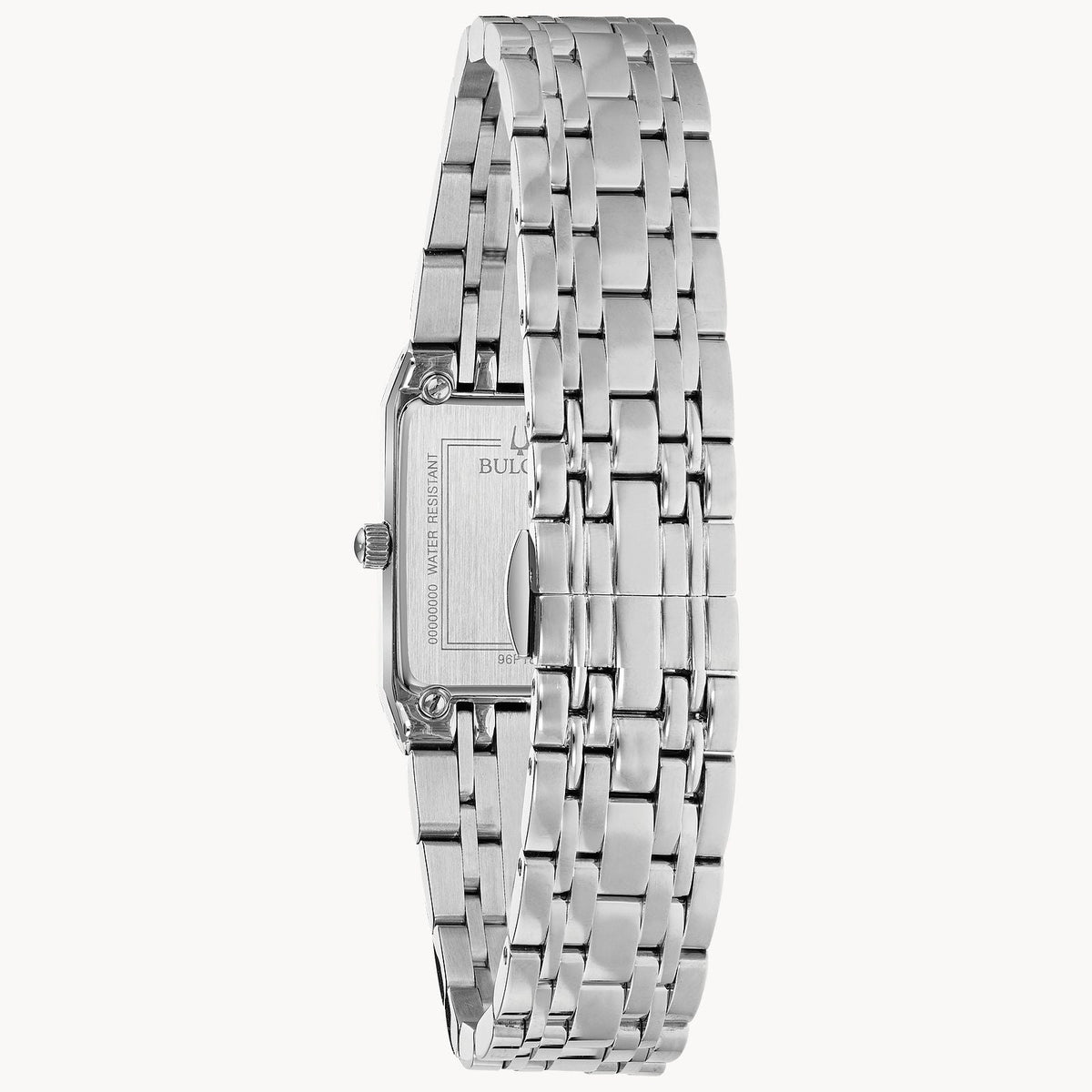 96P202 Reloj Bulova Quadra de dama banda de metal 20 mm
