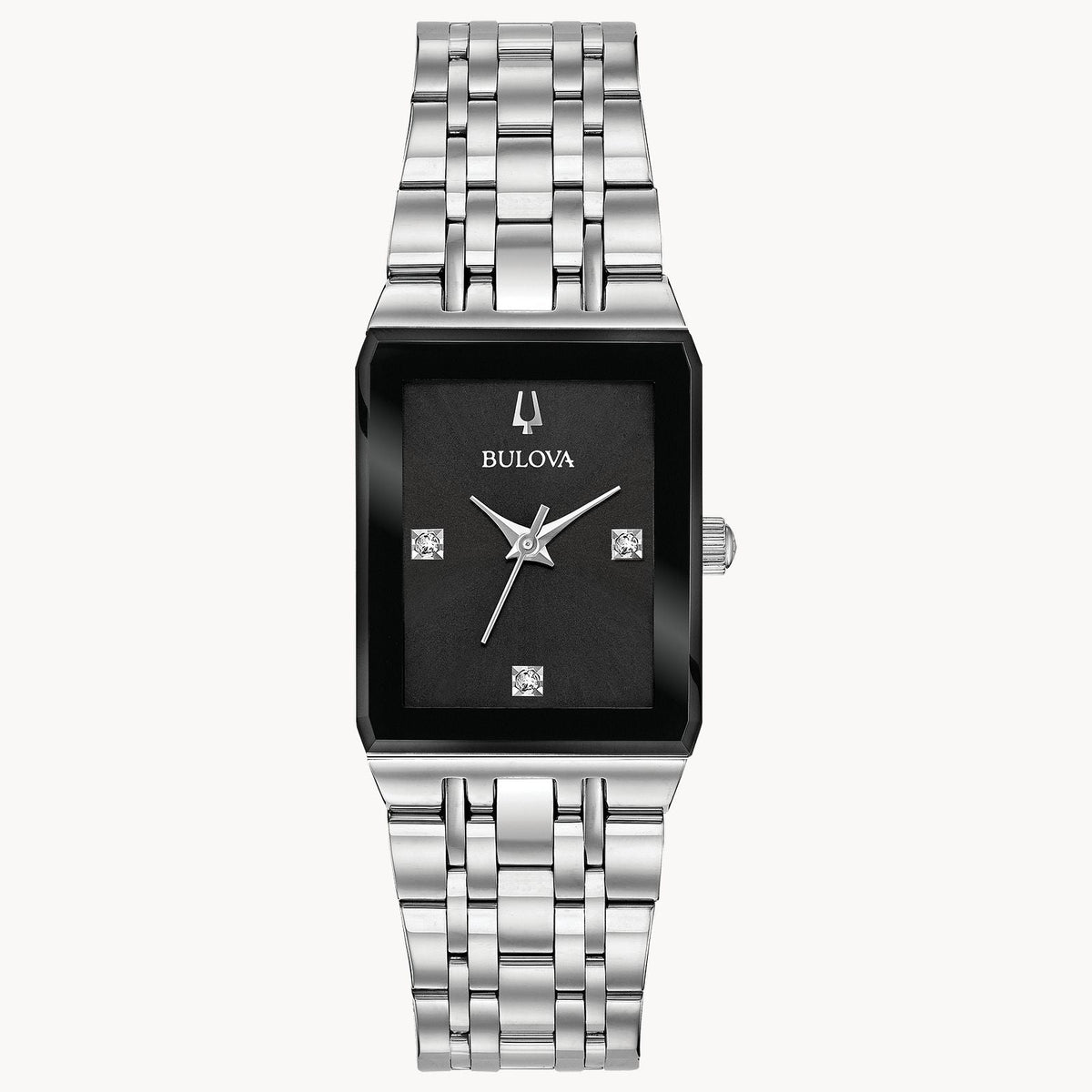 96P202 Reloj Bulova Quadra de dama banda de metal 20 mm