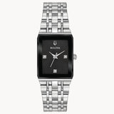 96P202 Reloj Bulova Quadra de dama banda de metal 20 mm