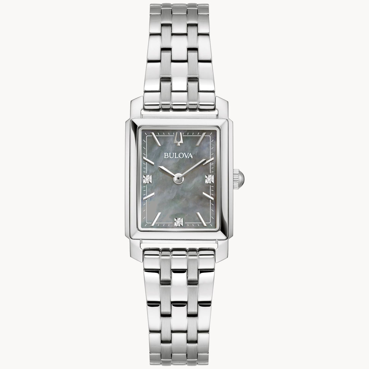 96P252 Reloj Bulova Sutton de dama banda de acero inoxidable 21 mm
