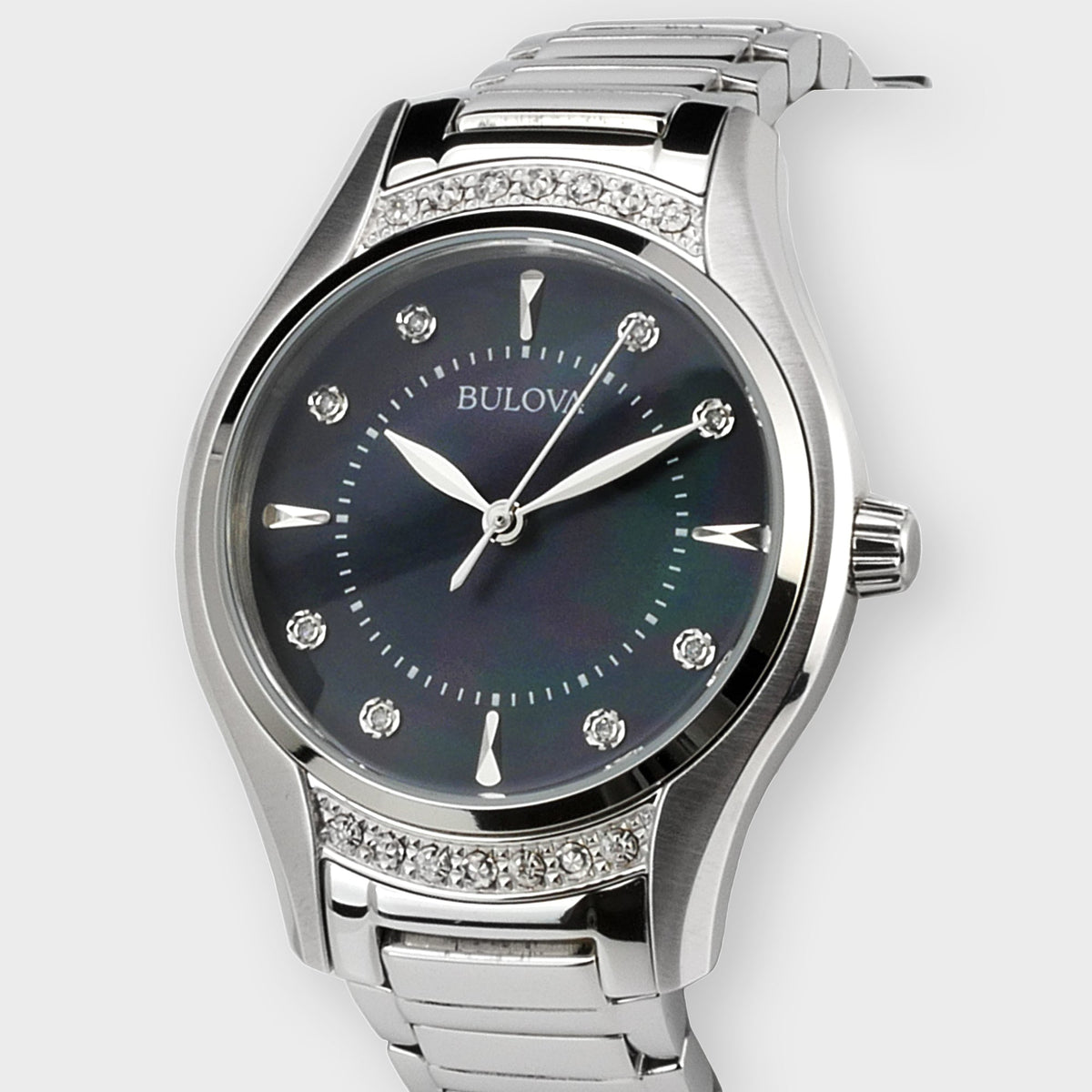 96R242 Reloj Bulova Diamond Classic de mujer correa de acero inoxidable 31 mm