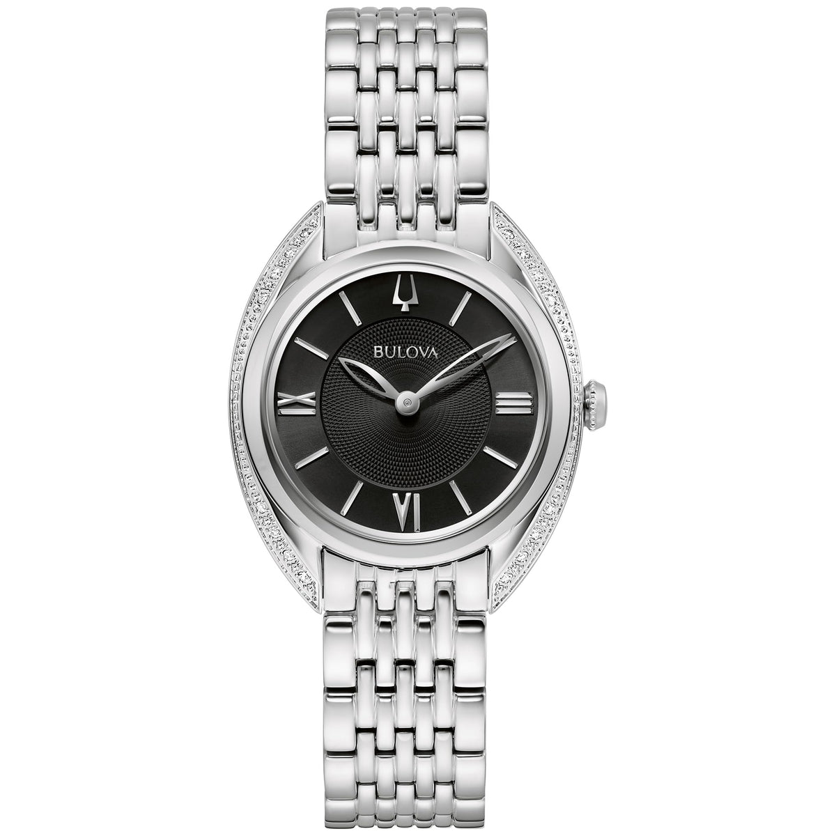 96R252 Reloj Bulova Diamond de dama pulsera de metal