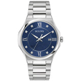 96D155 Reloj Bulova Classic de hombre correa de acero inoxidable 43 mm