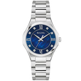 96p257 Reloj Bulova Dress de dama pulsera de metal 36 mm