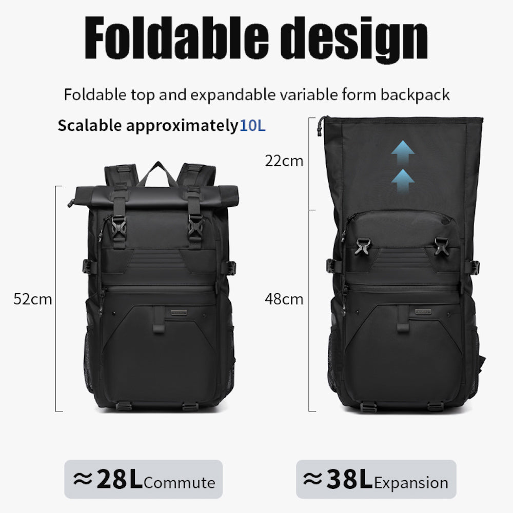 9761  Mochila Ozuko Impermeable Rolltop de 30L