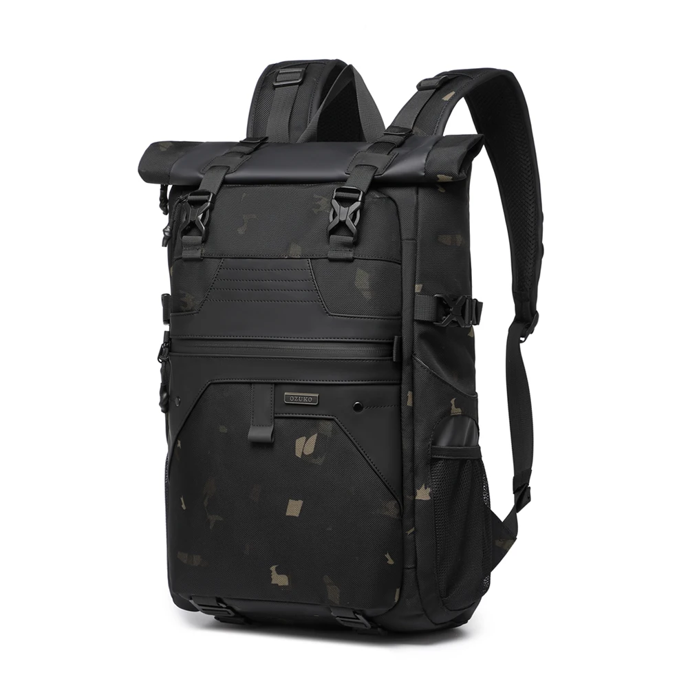 9761  Mochila Ozuko Impermeable Rolltop de 30L